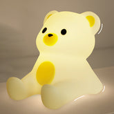 Huggwaii White Bear Silicone Squishy Night Light Cute Animal Lamp Perfect Gift